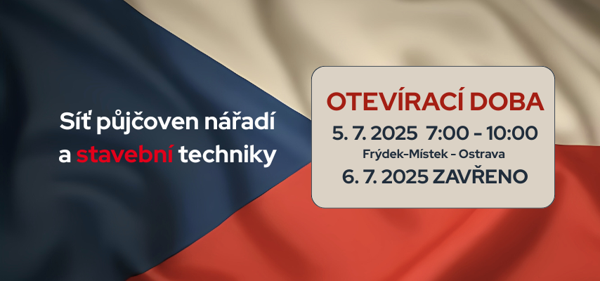 Otevírací doba 5.7. – 6.7.2025